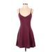 Divided by H&M Cocktail Dress - Mini Scoop Neck Sleeveless: Burgundy Solid Dresses - Women's Size Small