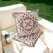 HomeRoots Set of Two 16" X 16" Beige and Blue Blown Seam Paisley Indoor Outdoor Throw Pillow