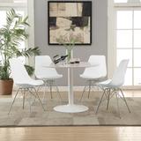 Coaster Furniture Lowry 5-Piece Round Dining Set Tulip Table With Eiffel Chairs