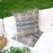 HomeRoots Set of Two 16" X 16" Beige Blown Seam Abstract Indoor Outdoor Throw Pillow