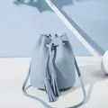 Sac seau d'été Vintage pour femmes sacoche à pompon sacs à bandoulière tendance de styliste sacs