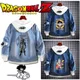 Veste en jean Dragon Ball Son Goku pour homme dessin animé anime pull périphérique tendance de la