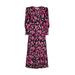 Blade Print Wrap Midi Dress