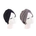 Lot de 2 bonnets de chimio élastiques avec nœud torsadé plissé, hijab, bonnet, bonnet pour patient atteint de cancer, accessoires de perte de cheveux, ramadan, arabe, musulman, islamique