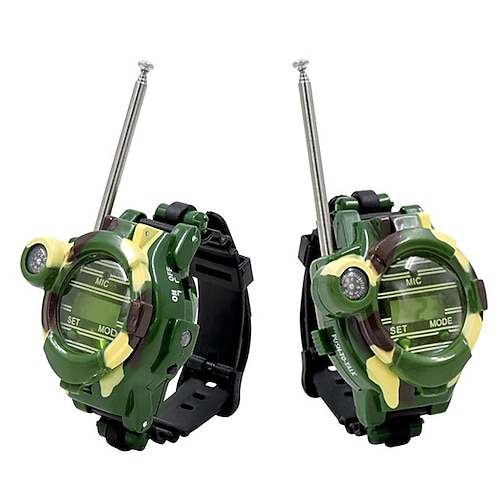 Walkie-Talkies Uhr 7-in-1-Funktion Spione Uhr Spielzeug Gegensprechanlage Spielzeug eingebautes Mikrofon für Jungen Mädchen 2St Image