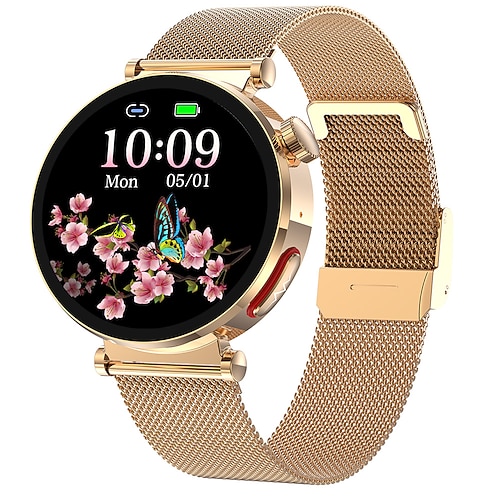 iMosi ECG PPG Frauen Smart Watch 1,27 Zoll Voll-Touchscreen Bluetooth-Anruf Temperaturüberwachung Schrittzähler Kompatibel mit Android iOS Freisprechanrufe wasserdicht IP68 Image