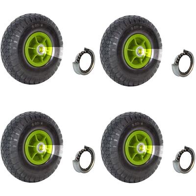 4x Sackkarrenrad 260 x 85 mm 3.00-4 Bollerwagenrad, Luftrad, Ersatzrad, 4PR versetzt Image
