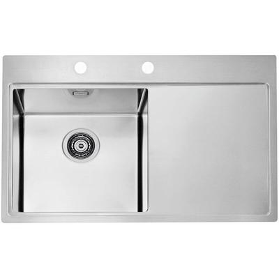 Alveus - Pure - Spüle 79x53 cm, mit Ablaufbedienung, links, Edelstahl 1103610 Image