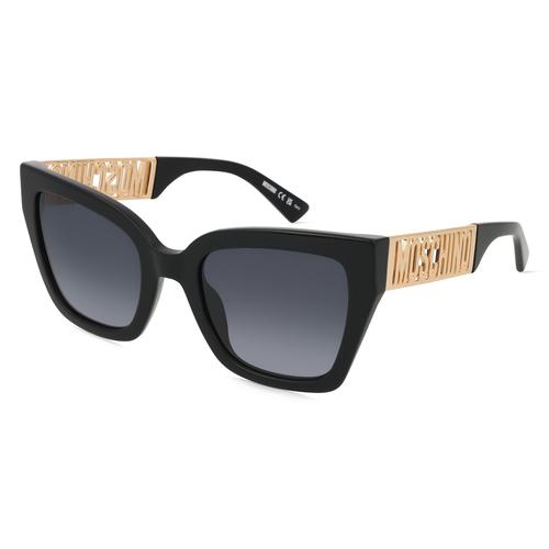 Moschino 161/S Damen-Sonnenbrille Vollrand Cateye Acetat-Gestell, schwarz