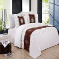 Soft 100% Brushed Microfiber 3 Piece Duvet Cover Set Embroidered - King/California King - Eleanor