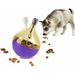 Dog Cat Treat Dispenser Dog Food Ball Interactive Toys Dog Cat Food Dispenser Dispensing Toy Pet Food Ball-Purple Tan