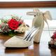 Women's Heels Wedding Shoes Dress Shoes Wedding Party Wedding Heels Crystal Stiletto Round Toe Peep Toe Elegant Vintage Satin Black White Ivory