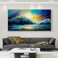 Handmade Oil Painting Canvas Wall Art Decor Original Sunset Abstract Sea View Painting for Home Decor With Stretched Frame/Without Inner Frame Painting
