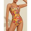 Removable Pad Shirred Boho Swimsuit