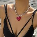 Necklace Pearl Women's Elegant Cute Classic Heart Cute Heart Shape Necklace For Work Prom Club