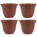 HC Companies Sierra 13 Inch Garden Planter Pot Rustic Redstone (4 Pack)