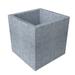 LeisureMod Fern Fiberstone and MGO Clay Planter Mid-Century Modern Square Planter Pot for Indoor and Outdoor (Grey 9 Inch)