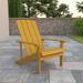 DIQIN Charlestown Commercial Grade Indoor/Outdoor Adirondack Chair Weather Resistant Durable Poly Resin Deck and Patio Seating Yellow