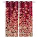 Red Rose Flower Window Treatments Curtains Valance Room Curtains Window Outdoor Indoor Kids Window Curtain Panels Curtain