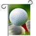 Golf Ball Garden Flag Grass Sunset Sports Double Sided Yard Flag Athletic Polyester Outdoor Patio Lawn Porch House Decor Flags