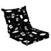 Outdoor Deep Seat Cushion Set 24 x 24 Vintage seamless pattern mid century Endless pattern abstract shapes Deep Seat Back Cushion Fade Resistant Lounge Chair Sofa Cushion Patio Furniture Cushion