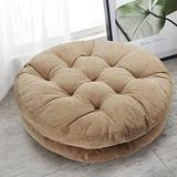 Nvzi Round Chair Cushions 22 x22 Indoor/Outdoor Floor Pillows Cushion for Patio Furniture Seat Pads Meditation Pillow for Yoga Living Room Sofa Balconyï¼Œkhaki
