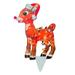 2D Light Up Christmas Rooster Garden Decor Acrylic Rooster Dogs Reindeer Garden Stake With Lights Yard Decor Garden Statue Realistic Garden Sculpture For Backyard Lands