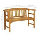 Andoer parcel BenchWood Bench Decor Porch Picnic Box With Seat 44.8 Wood Patio Bench Porch Picnic Table Seat Bench Table With Cushions Picnic Table With Bench Deck BoxBench Xiannv