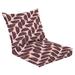 Outdoor Deep Seat Cushion Set 24 x 24 Aesthetic Contemporary seamless pattern abstract line brush stroke Deep Seat Back Cushion Fade Resistant Lounge Chair Sofa Cushion Patio Furniture Cushion