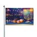 Happy Hanukkah Jewish Chanukah Holiday Garden Flags 3 x 5 Foot Yard Flags Double-Sided Banner with Metal Grommets for Room Lawn Patriotic Sports Events Parades