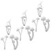 Amarillisbulbs Christmas Mushroom Ornament Garden Statue Small White Plastic 9 Pcs