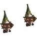 2Pcs Solar Power Gnome Home Decoration Outdoor Lawn Ornaments GNOME Lawn Statues Welcome Sign Garden Gnome LED GNOME Sculpture GNOME Decor