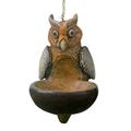 Tantouec Garden Owl Resin Feeder Decorations Garden Bird Bird Feeder Decorative Pastorals Owl Bird Feeders Bird Feeders Half Pice Sale!