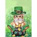 Home Garden 1110806 Clover Kitty St Patricks Day Flag 12x18 Inch Double Sided St Patricks Day Garden Flag for Outdoor House St Pats Flag Yard Decoration