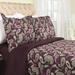 BNM Paisley Flannel Cotton Duvet Set Full/Queen Purple