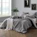 Swift Home Premium Cotton Prewashed Chambray Duvet Cover Set Bed Linen - Comforter/Duvet Insert Not Included Ash Grey Queen Full - Queen 3 Piece