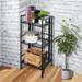 Canddidliike 3 Tier Foldable Storage Shelves Expandable Folding Shelf Collapsible Adjustable Storage Rack Metal Shelves for Storage Pantry Garage Kitchen Room