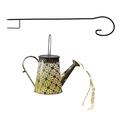 Wrought Iron Garden Decoration Outdoor Solar Lampposts Kettle Light Lantern Hanging