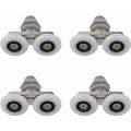 Double Casters for Shower Door Casters for Shower Door Sliding Casters Door Bathroom Shower Replacement Shower Roller Bathroom Replacement Parts 23mm 4 PCS