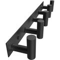 Black Hat and Coat Wall Mount Rack - 5 Hooks for Robes Bags Keys and Towels - Bathroom Towel Hang | Versatile Organizer for Kitchen Bathroom Entryway | Sturdy & Stylish Design | Enhanced Hook Spa