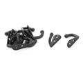 Uxcell Metal Wall Mounted Towel Scarf Bag Cap Coat Hook Hanger Black 12pcs