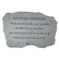 Kay Berry- Inc. Beloved Brother-No Farewell Words Were Spoken - Memorial - 16 Inches x 10.5 Inches x 1.5 Inches