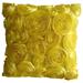 Yellow Pillow Cover 24x24 inch (60x60 cm) Designer Yellow Pillow Shams Ribbon Yellow Rose Flower Floral Theme Pillow Shams 24x24 inch (60x60 cm) Pillow Shams Square - Sun Blooms