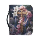 Buodes Summer Savings Clearance Bible Floral Bible Cover Bible Case Leather Bible Cover Study Bible Carrying Case Bible Organizer Tote Bag Bible Bag With Handles