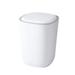 SNGMN Silent Opening and Closing Lid Trash Can Small Space Living Trash Recycling Bin Bathroom Bedroom Office Dormitory Trash Can White