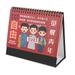 2023 Calendar Lovely Notebook Desk Calendars Paper Black Trim Easel Table Student