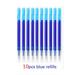 Magic Erasable Pen Set Colorful 4 Colors Erasable Gel Pens Washable Handle For School Office Writing Supplies Stationery 10pcs blue refill