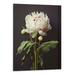 Creowell Peony Flower Canvas Wall Art Flowers on Black Background Painting Black and White Rose Picture Black and White Flower Prints Vintage Peony Poster Vintage Plant Artwork Decor 16x20inch