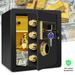 Steel Money Safe Box for Cash Safe Hidden Anti-Theft Fireproof Safe Home Safe with Digital Keypad and Sensitive Alarm System with Small Safe for Money Jewelrys (Black)