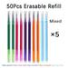 50 Pcs/Set 0.7mm Erasable Pen Refill Rod Magic Erasable Gel Pen Blue Black Ink 8 Color Office Stationery Writing Supplies 50pc mixed color